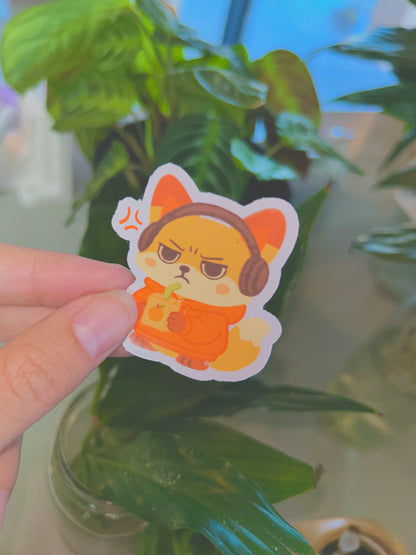Angry Fox Sticker